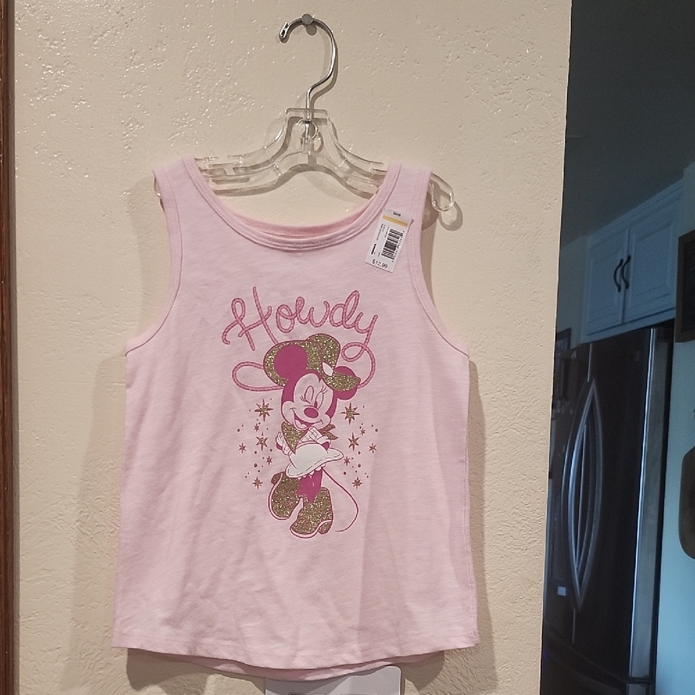 Disney Howdy Minnie Mouse Light Pink Tank Top